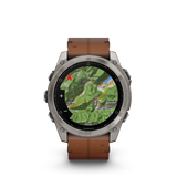 fēnix® 8 - 51 mm, AMOLED Titanio con cinturino in pelle-Orologi-GARMIN-Gioielleria Granarelli