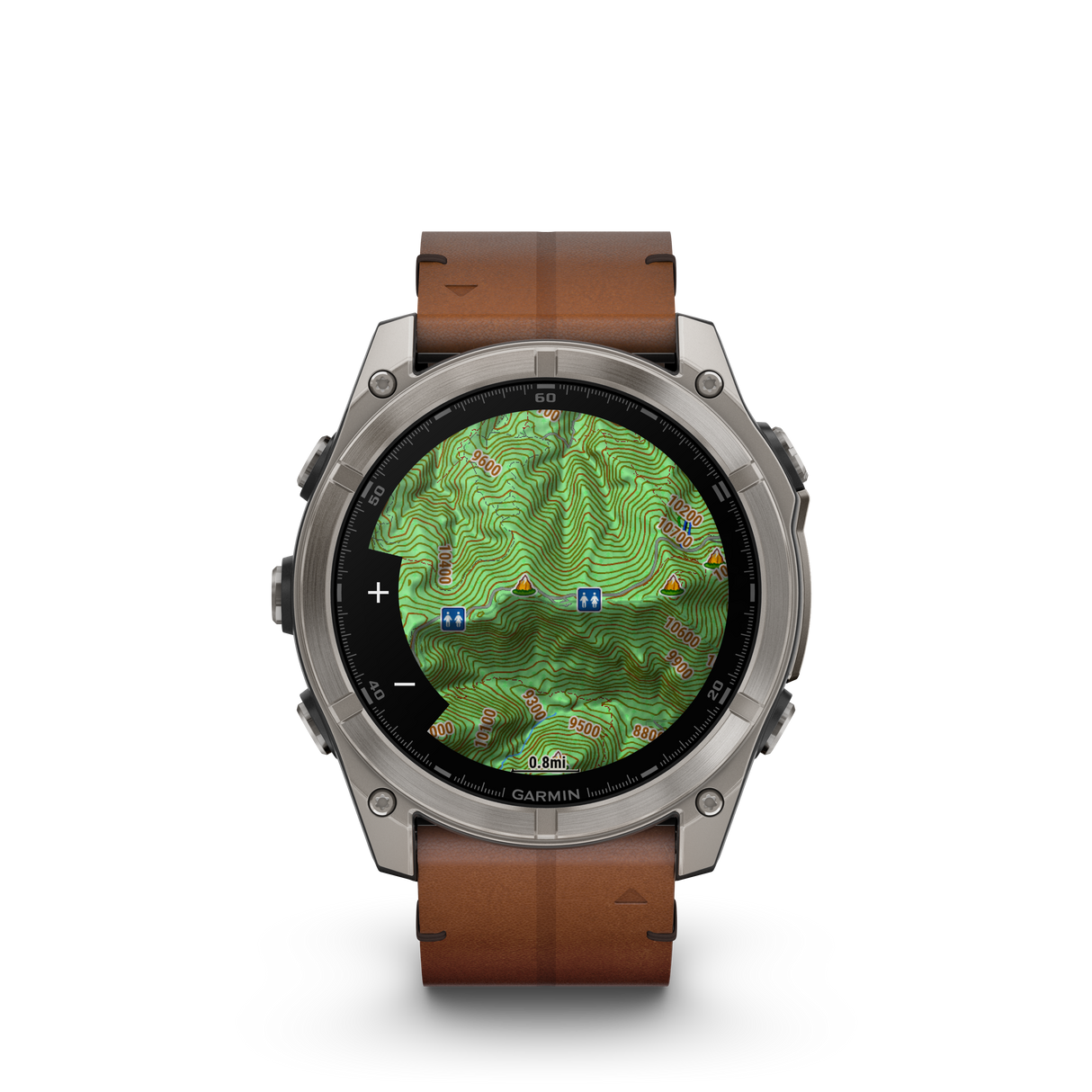 fēnix® 8 - 51 mm, AMOLED Titanio con cinturino in pelle-Orologi-GARMIN-Gioielleria Granarelli
