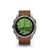fēnix® 8 - 51 mm, AMOLED Titanio con cinturino in pelle-Orologi-GARMIN-Gioielleria Granarelli