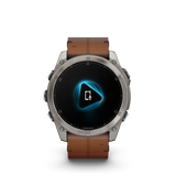 fēnix® 8 - 51 mm, AMOLED Titanio con cinturino in pelle-Orologi-GARMIN-Gioielleria Granarelli