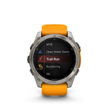 fēnix® 8 - 51 mm, AMOLED Titanium & Spark Orange-Orologi-GARMIN-Gioielleria Granarelli