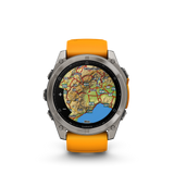 fēnix® 8 - 51 mm, AMOLED Titanium & Spark Orange-Orologi-GARMIN-Gioielleria Granarelli