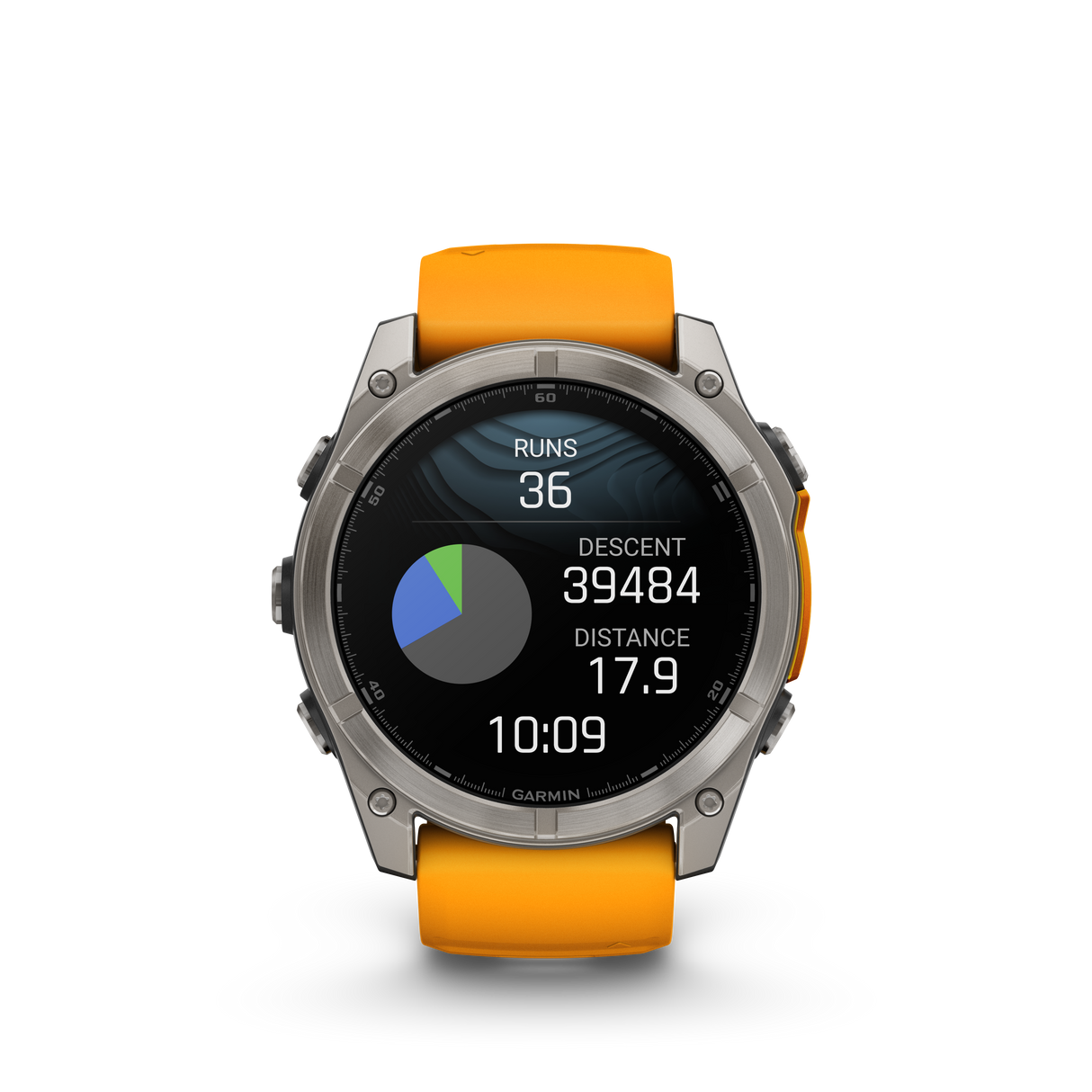 fēnix® 8 - 51 mm, AMOLED Titanium & Spark Orange-Orologi-GARMIN-Gioielleria Granarelli