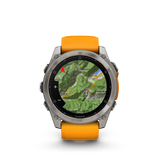 fēnix® 8 - 51 mm, AMOLED Titanium & Spark Orange-Orologi-GARMIN-Gioielleria Granarelli
