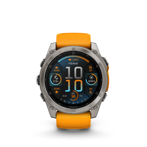 fēnix® 8 - 51 mm, AMOLED Titanium & Spark Orange-Orologi-GARMIN-Gioielleria Granarelli