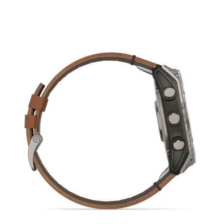 fēnix® 8 - 51 mm, AMOLED Titanio con cinturino in pelle-Orologi-GARMIN-Gioielleria Granarelli