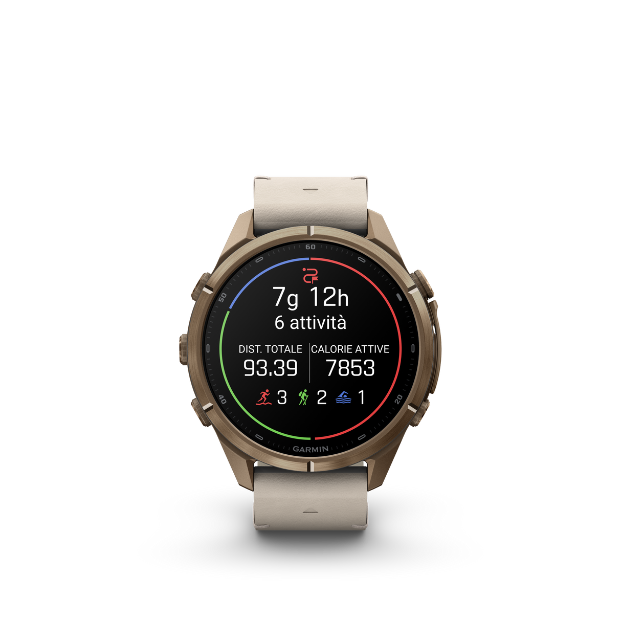fēnix® 9 Pro InReach - 43 mm Titanium Autumn Gold Bone Leather
