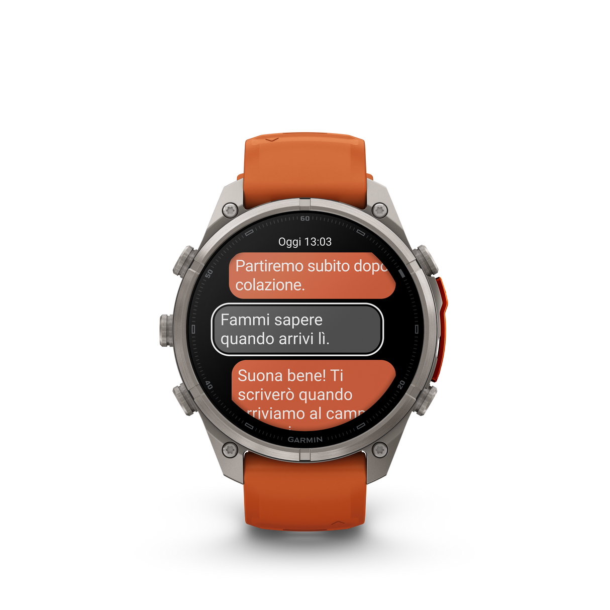 fēnix® 9 Pro InReach - 47 mm Titanium Autumn Orange & Spark Orange