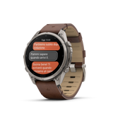 fēnix® 9 Pro InReach - 47 mm Titanium Walnut Leather