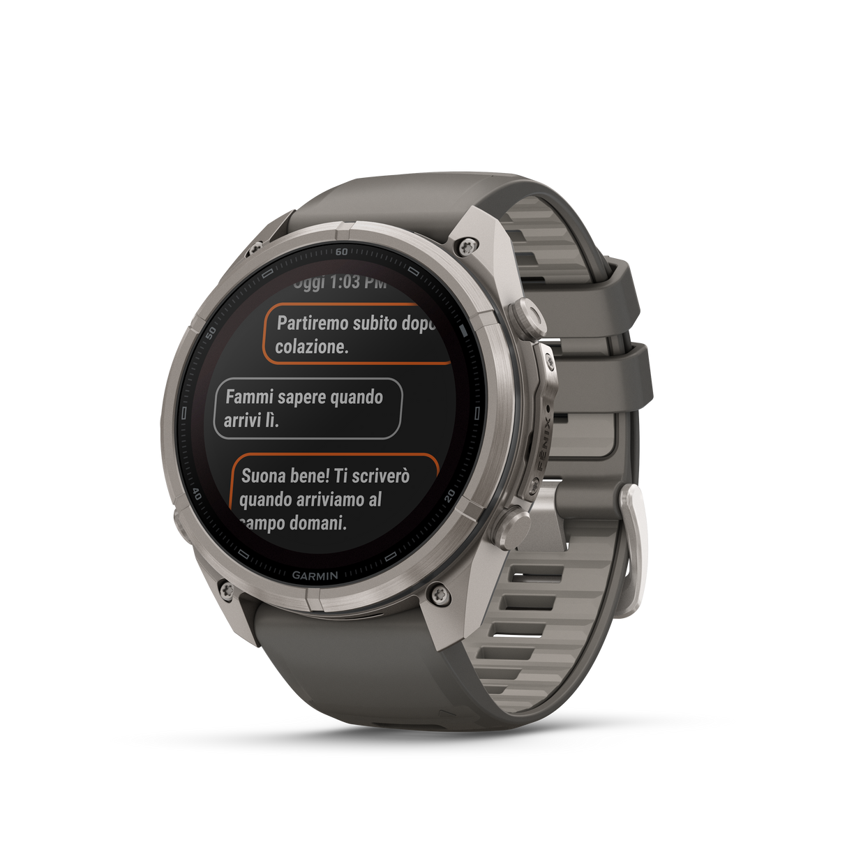 fēnix® 9 Pro InReach Solar - 51 mm Titanium Pebble Gray