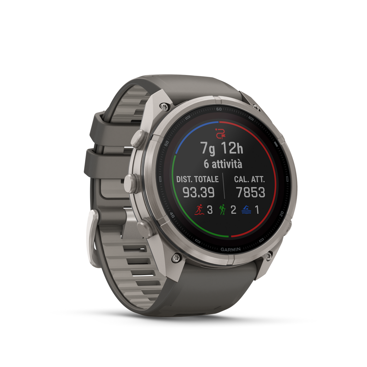 fēnix® 9 Pro InReach Solar - 51 mm Titanium Pebble Gray