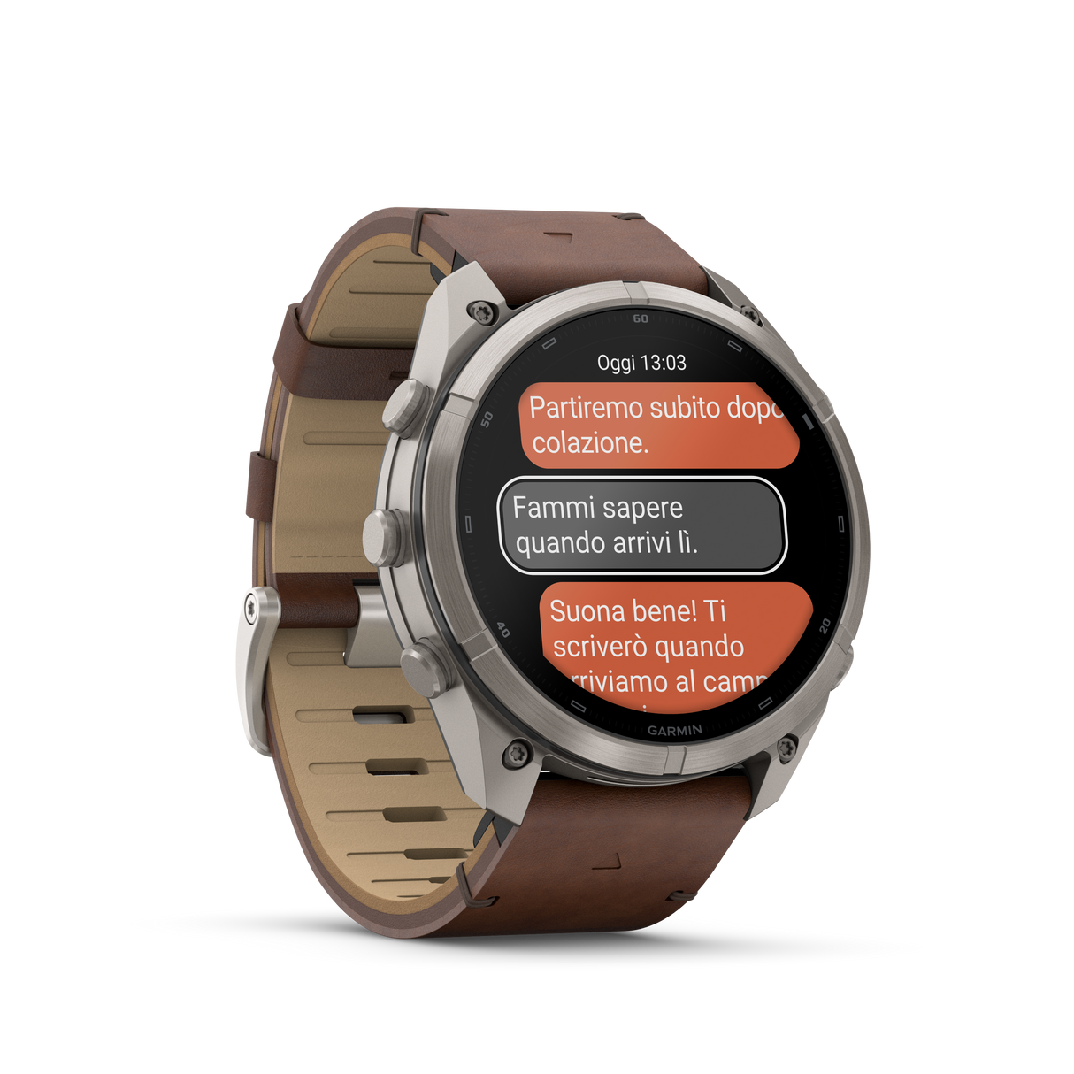 fēnix® 9 Pro InReach - 51 mm Titanium Walnut Leather