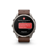 fēnix® 9 Pro InReach - 51 mm Titanium Walnut Leather