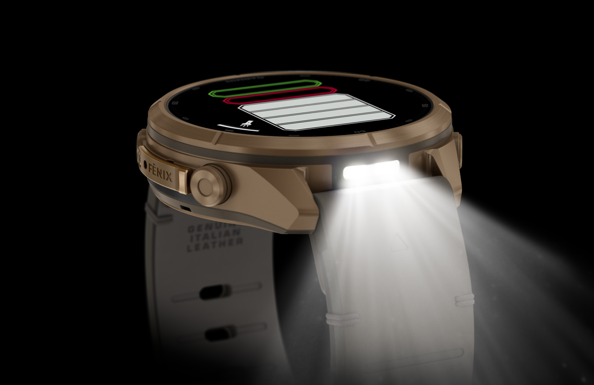 fēnix® 9 Pro InReach - 43 mm Titanium Autumn Gold Bone Leather
