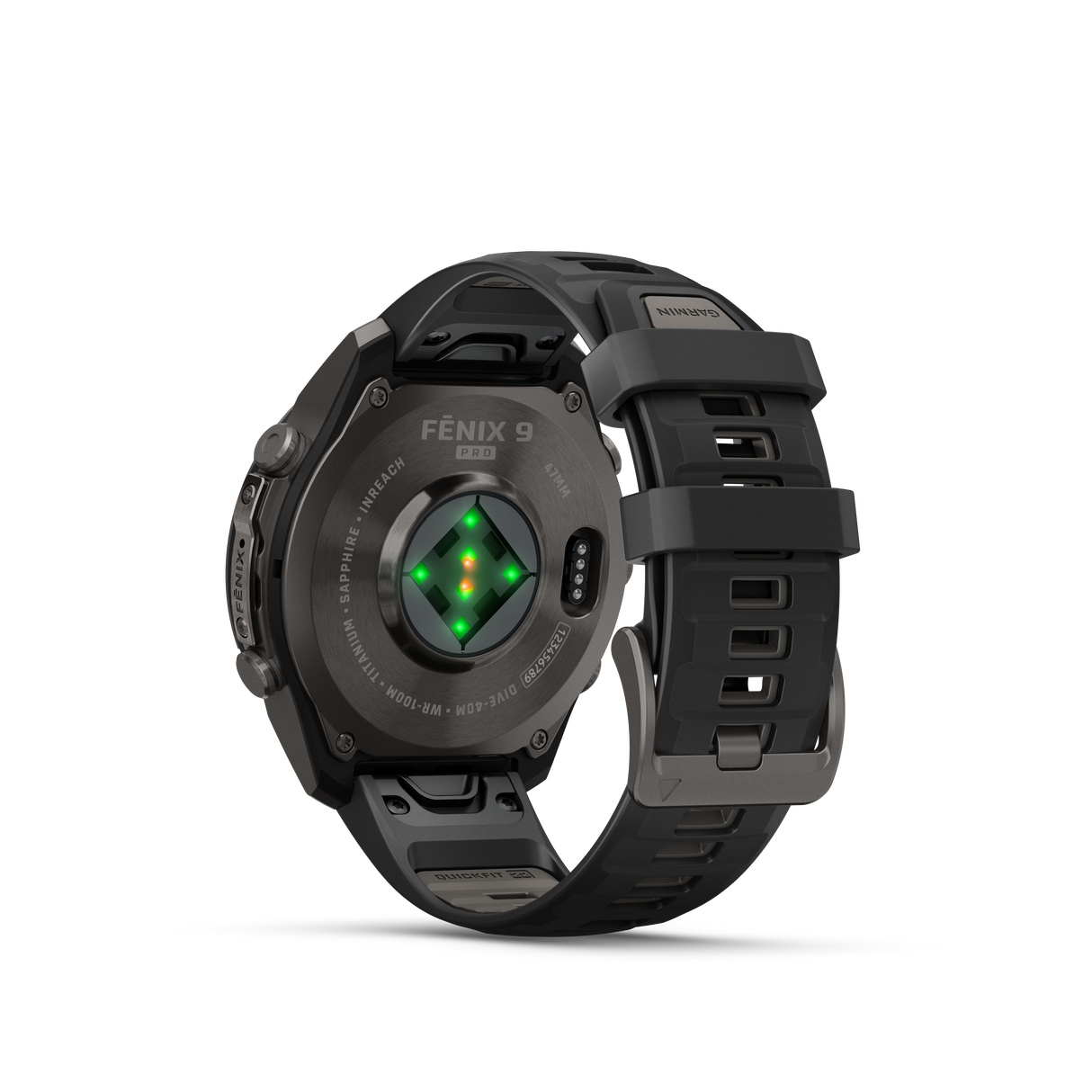 fēnix® 9 Pro InReach - 47 mm Titanium DLC Carbon Gray, Black & Pebble Gray