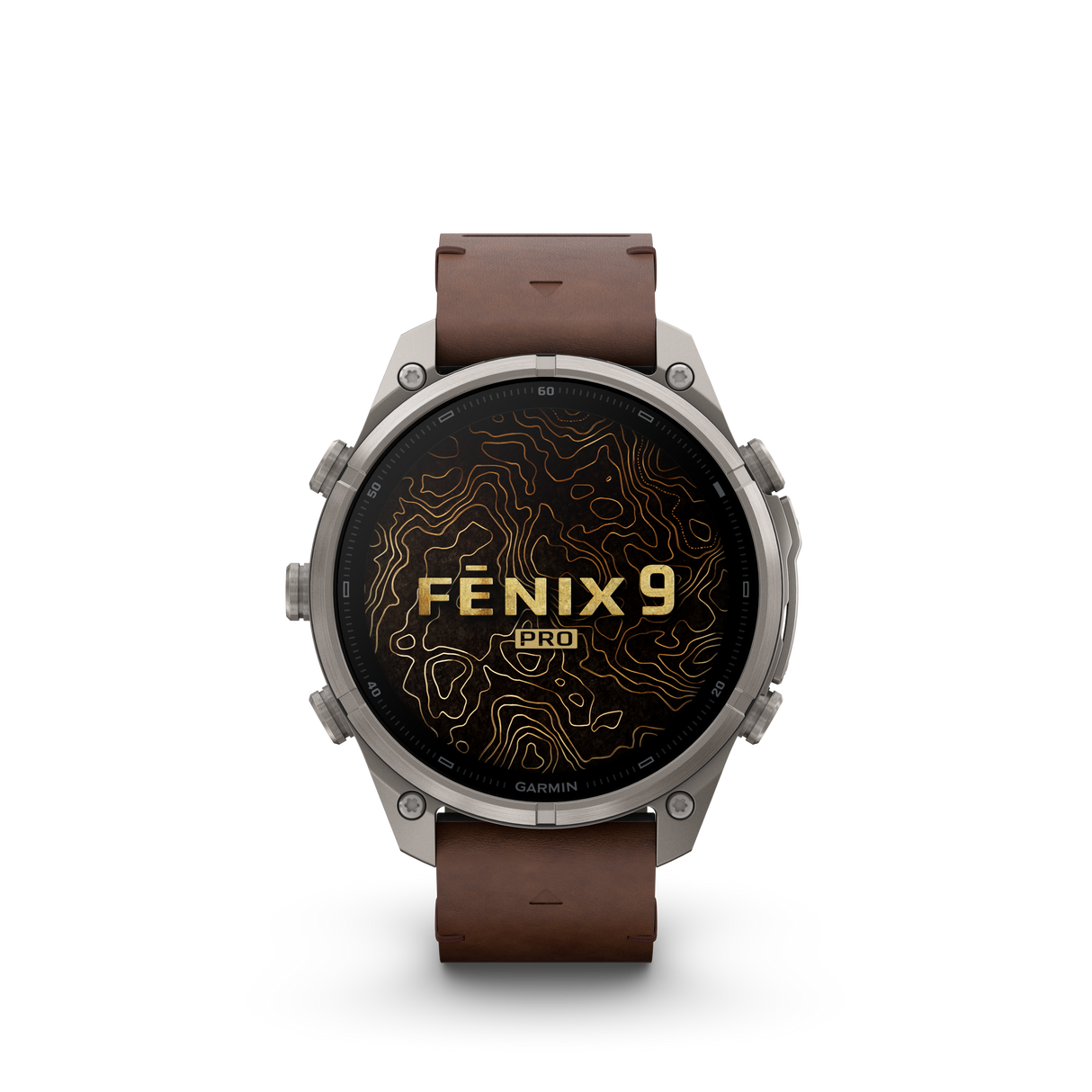 fēnix® 9 Pro InReach - 47 mm Titanium Walnut Leather