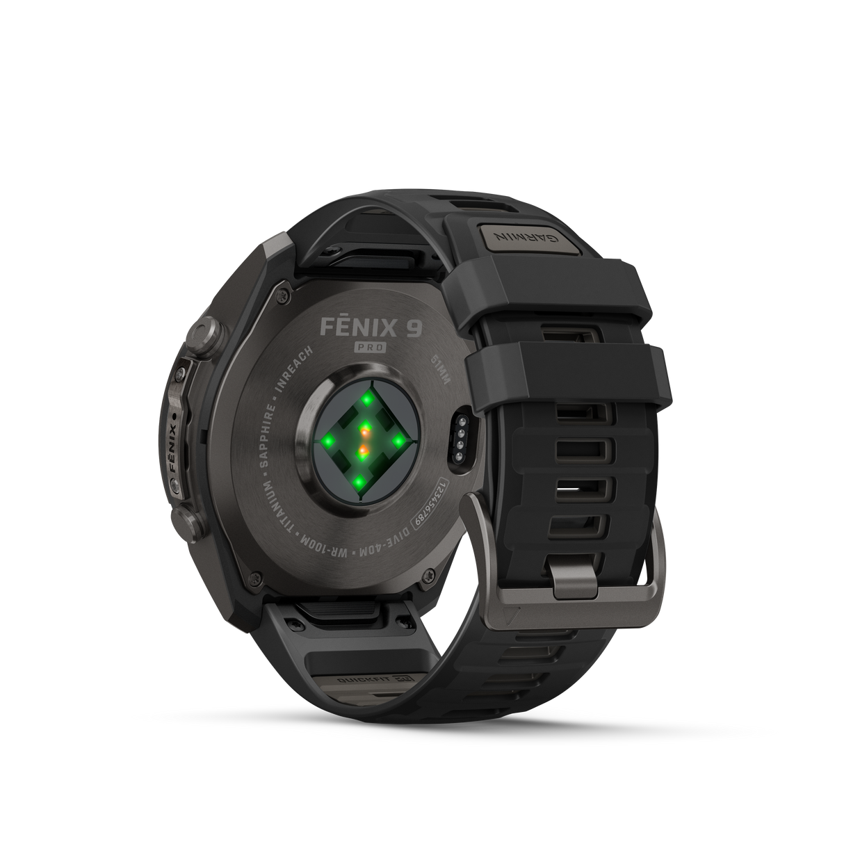 fēnix® 9 Pro InReach - 51 mm Titanium DLC Carbon Gray, Black & Pebble Gray
