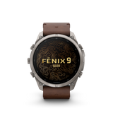 fēnix® 9 Pro InReach - 51 mm Titanium Walnut Leather