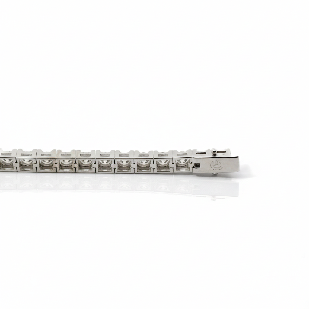 Bracciale Tennis Oro Bianco Diamanti 4.98 kt