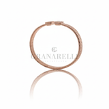 Bracciale tubogas con Diamanti In Oro Rosa