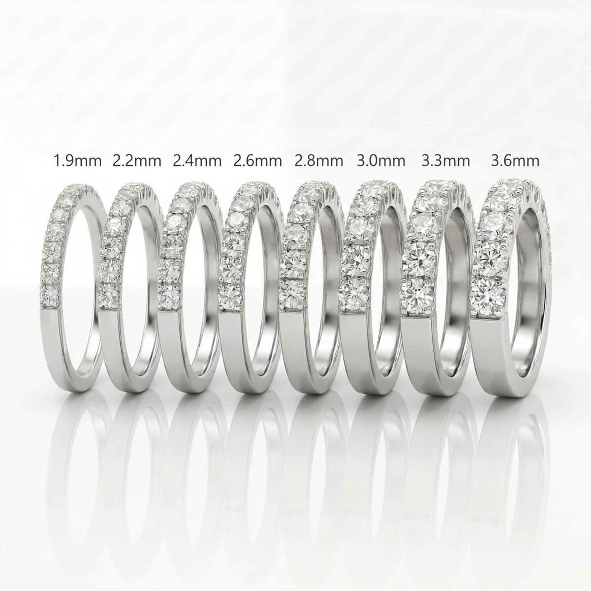 Fedina Half Eternity Diamanti Oro Bianco