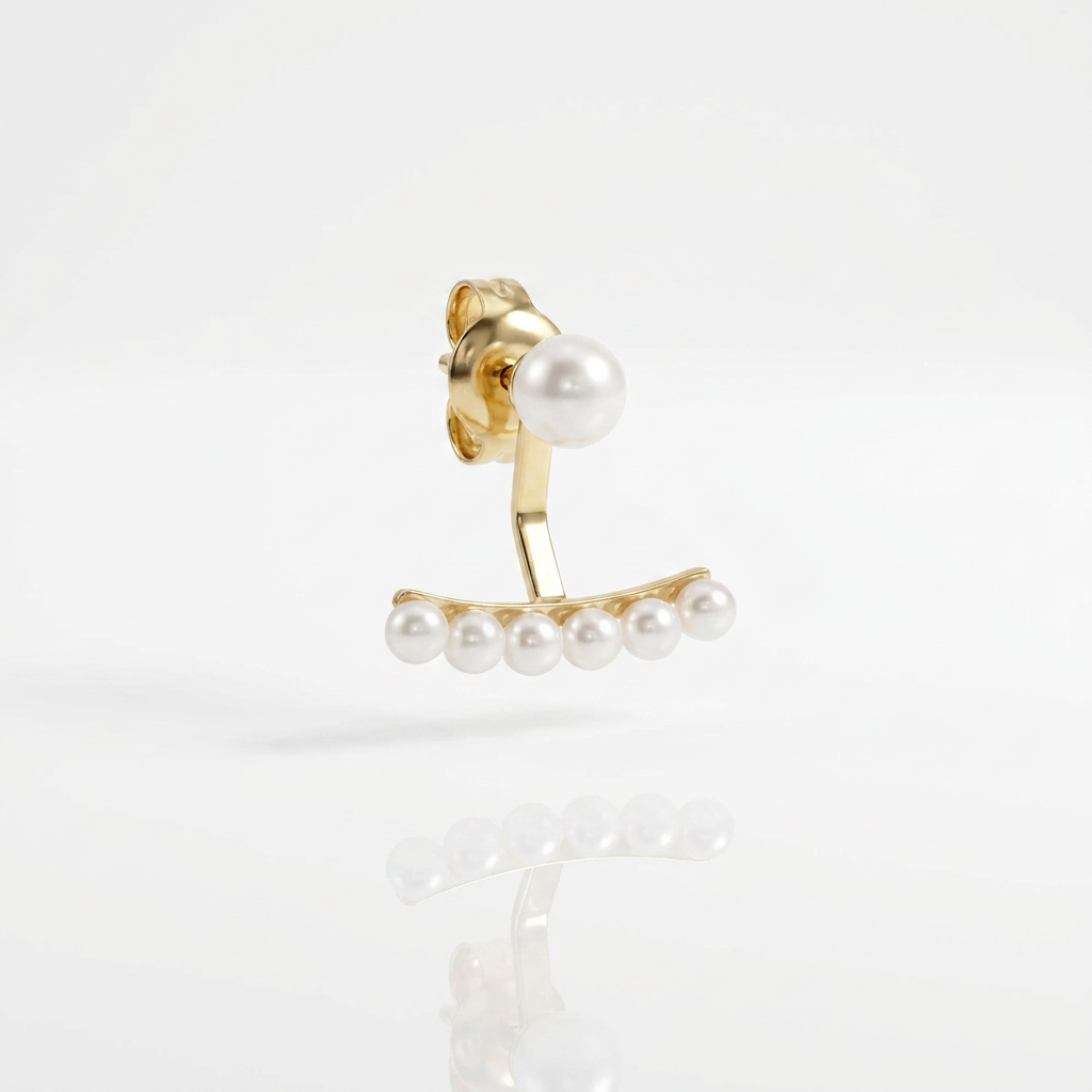 Mono barreet earring pearls