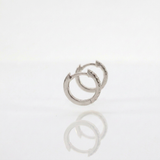 Orecchini Cerchi Diamanti Bianchi 0.12t in Oro Bianco