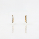 Orecchini Cerchi Diamanti Bianchi 0.12t in Oro Rosa