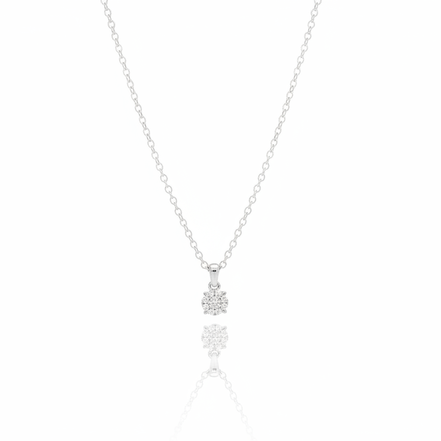 Illusion Diamond Light Point Choker-Halskette aus 0,10 kt Weißgold