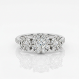 Anello Trilogy Illusione in Oro Bianco e Diamanti ct 0.85