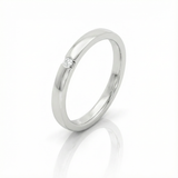 Fede Matrimoniale Platino "Essenziale" mm 2,5 con Brillanti