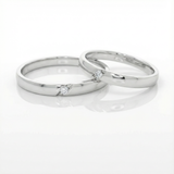 Fede Matrimoniale Platino "Moderna" mm 2,7 con Brillanti