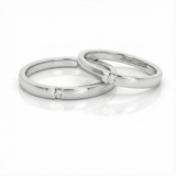 Fede Matrimoniale Platino "Essenziale" mm 2,5 con Brillanti