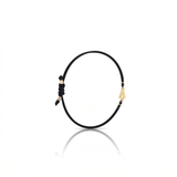 Bracciale Iniziale in oro giallo 18kt su cordino nautico misura PICCOLA