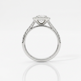 Anello Brillante Solitario Halo 0.80kt GIA