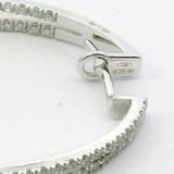 Orecchini Cerchi doppi Diamanti Bianchi 1.59kt in Oro Bianco