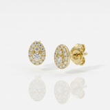 Orecchini Goccia Diamanti Bianchi 0.39 kt in Oro Giallo