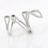 Anello Foglia in Oro Bianco 18kt e Diamanti 0.86ct