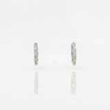 Orecchini Cerchi Diamanti Bianchi 0.12t in Oro Bianco