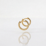 Orecchini Cerchi Diamanti Bianchi 0.12t in Oro Giallo