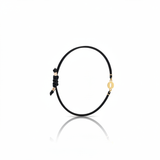 Bracciale Iniziale in oro giallo 18kt su cordino nautico misura PICCOLA