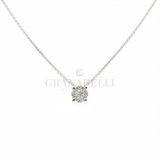 Girocollo punto luce Illusione Diamanti 0.20kt in oro bianco