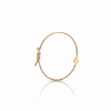 Initial bracelet on black cord