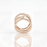 Anello nodo con diamanti Oro Rosa