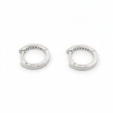 Orecchini Cerchi Diamanti Bianchi 0.12t in Oro Bianco