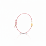 Bracciale Iniziale in oro giallo 18kt su cordino nautico misura PICCOLA