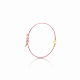 Bracciale Iniziale in oro giallo 18kt su cordino nautico misura PICCOLA