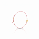 Bracciale Iniziale in oro giallo 18kt su cordino nautico misura PICCOLA