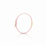 Bracciale Iniziale in oro giallo 18kt su cordino nautico misura PICCOLA