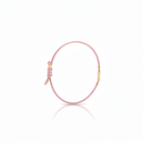 Bracciale Iniziale in oro giallo 18kt su cordino nautico misura PICCOLA